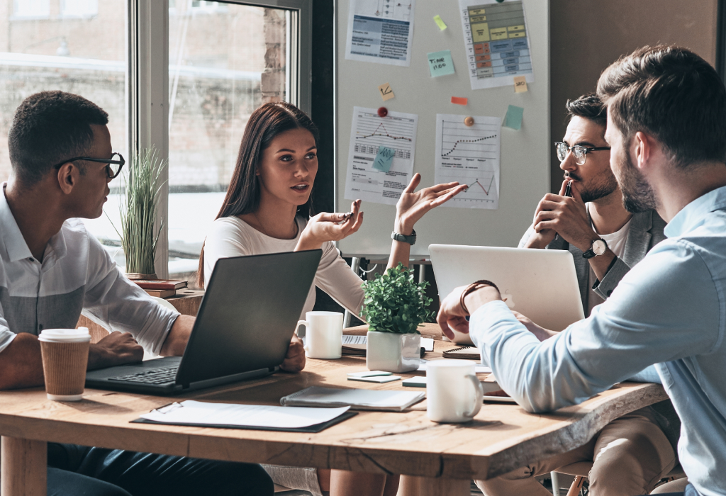 Family looking at horizon